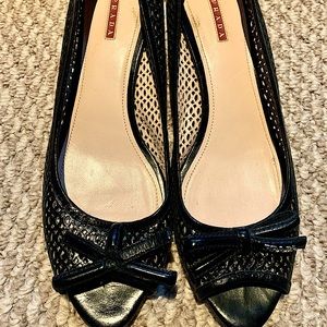 Prada peep toe wedge